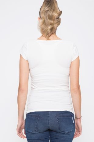 תמונה של חולצת הריון ויוי ש.קצר לבנה