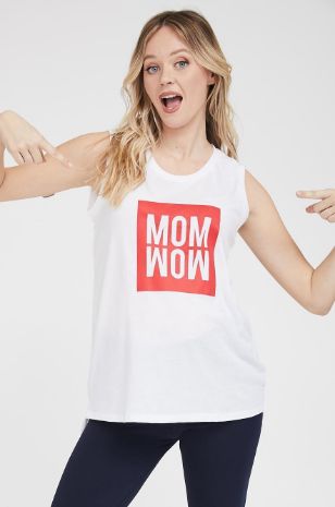 תמונה של חולצת הריון MOMWOW לבנה