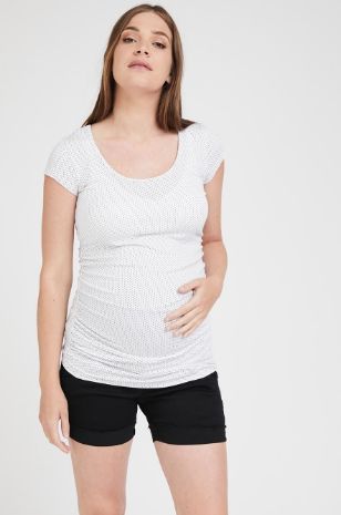 תמונה של חולצת הריון Baby Grow ש.קצר נקודות