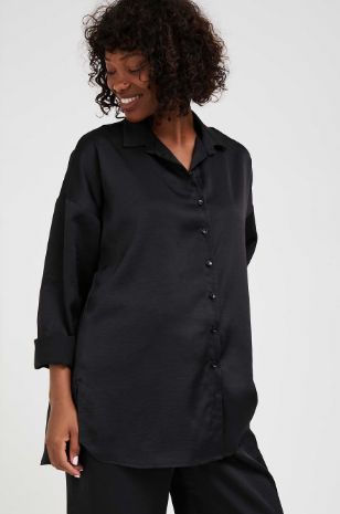 תמונה של חולצת הריון פרנסס שחורה