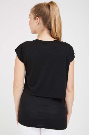 תמונה של חולצת הנקה רונה שחורה