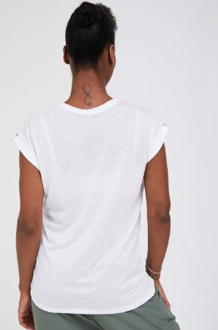 תמונה של חולצת הריון TIP TOP מחוררת לבנה