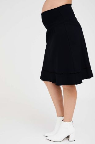תמונה של חצאית הריון קורין שחורה