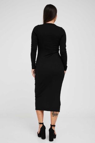 תמונה של שמלת הריון רוזמרי ש.ארוך שחורה