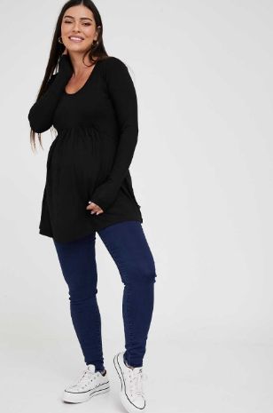 תמונה של טוניקת ריבר להריון ש.ארוך שחור