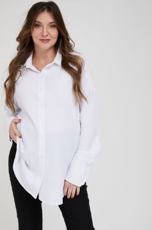 תמונה של חולצת הריון פרינסס לבנה