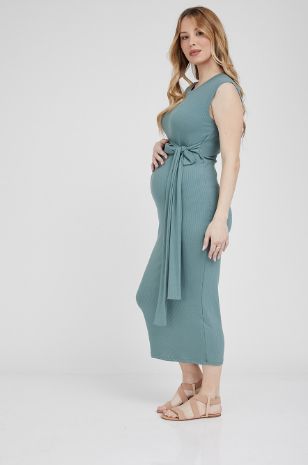 תמונה של שמלת הריון סיון ירוקה