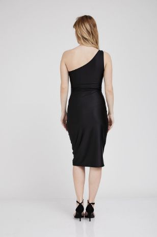 שמלת הריון מרגרט שחורה - אבישג ארבל מבט אחורי