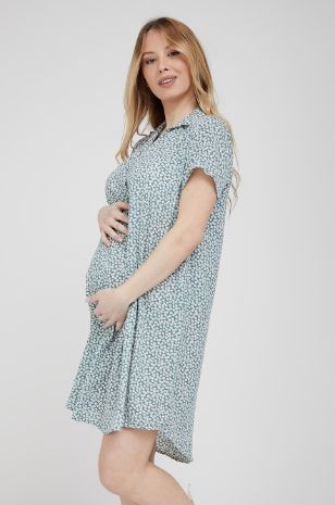תמונה של שמלת אוברסייז להריון מגי אקווה פרחוני