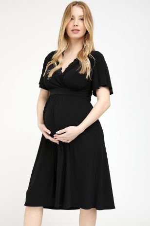 תמונה של שמלת הריון אלישבע שחורה