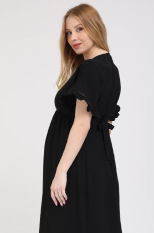 תמונה של שמלת הריון בלנקה שחורה