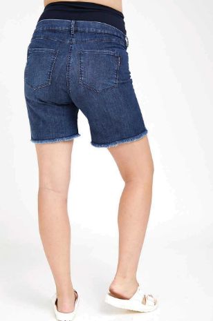 אבישג ארבל - ג'ינס להריון קרעים קצר כחול כהה