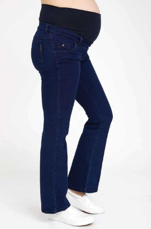 תמונה של ג'ינס מתרחב להריון כחול כהה