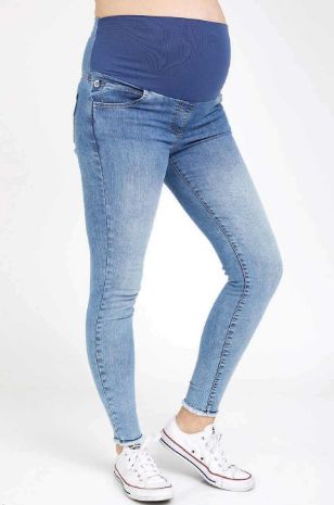 תמונה של סקיני ג'ינס להריון אוליביה כחול בהיר