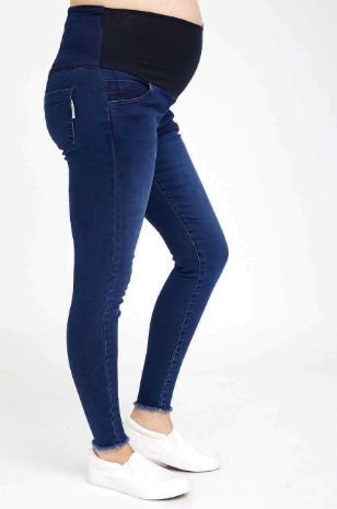תמונה של סקיני ג'ינס להריון אוליביה כחול