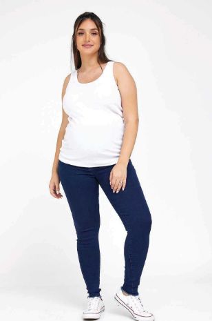 תמונה של סקיני ג'ינס להריון אוליביה כחול