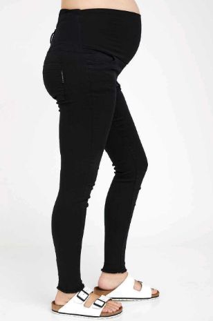 תמונה של מכנסי הריון אוליביה סופר סטרץ' שחור