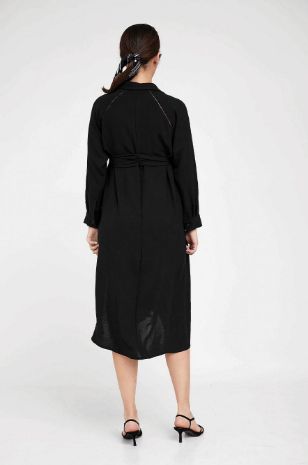 שמלת הריון ליזה שחורה באורך מידי של אבישג ארבל	