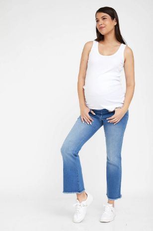 ג'ינס מתרחב להריון כחול בהיר