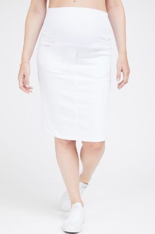 חצאית הריון רוקסי לבנה