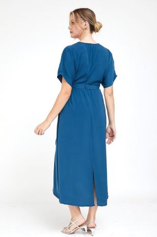 שמלת הריון אווה כחול אינדיגו של אבישג ארבל