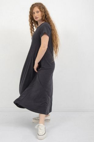 שמלת הריון דרינה אפור שחור של אבישג ארבל