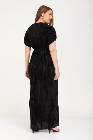 שמלת הריון קוקו פליסה שחור של אבישג ארבל