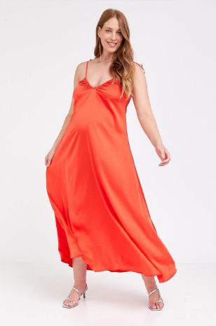 שמלת הריון מדגם הילה אדומה של אבישג ארבל	