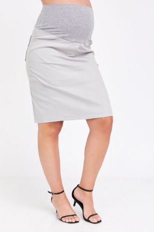 חצאית הריון רוקסי אפור בהיר של אבישג ארבל