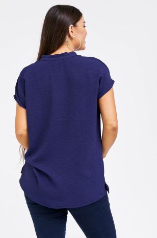 תמונה של חולצת הריון מימי כחול כהה