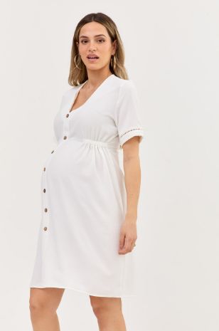 שמלת הריון בטי לבנה