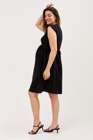 	שמלה להריון אורין שחורה - אבישג ארבל