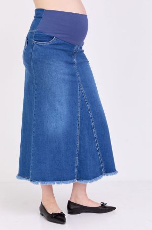 	חצאית ג'ינס דליה כחולה של אבישג ארבל