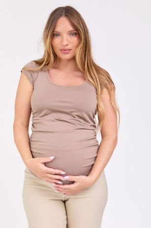 תמונה של חולצת הריון Baby Grow ש.קצר שחורה