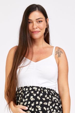 תמונה של גופיית הריון כיווצים שחורה