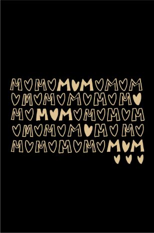 טי שירט הריון MOM שחור