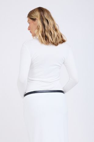 חולצת הריון ריב דורין שמנת