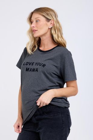 טי שירט הריון הדפס כיתוב מרנגו