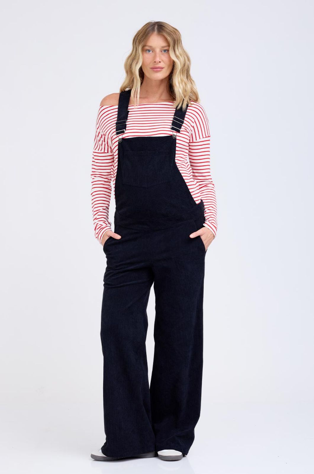 אוברול הריון קורדרוי מתרחב שחור