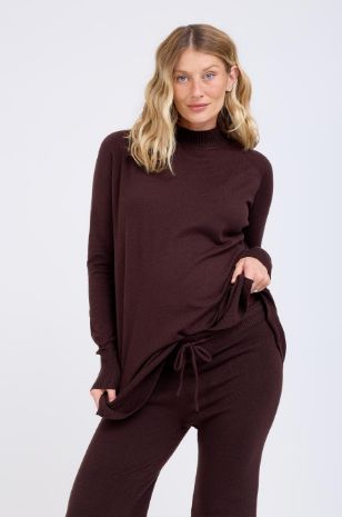 סריג הריון קלייר חום שוקולד של אבישג ארבל