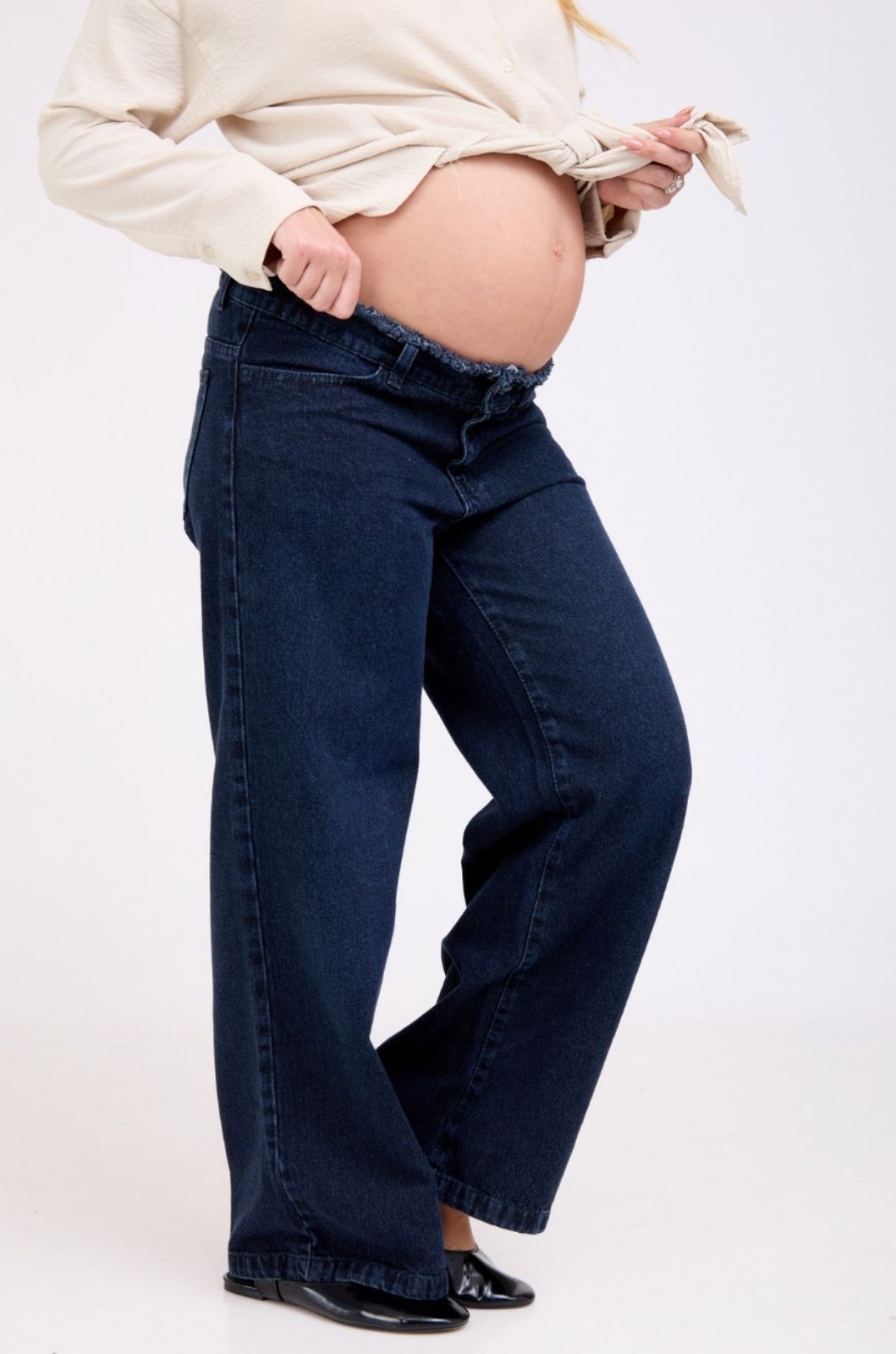 ג'ינס הריון סלינה שחור כחול של אבישג ארבל