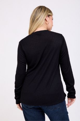 חולצת הריון נוחה להנקה שחורה