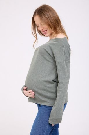 סריג הריון בצבע מרווה של אבישג ארבל