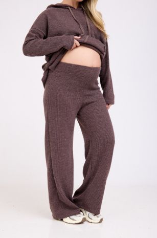 מכנסי סריג להריון עומר חום של אבישג ארבל