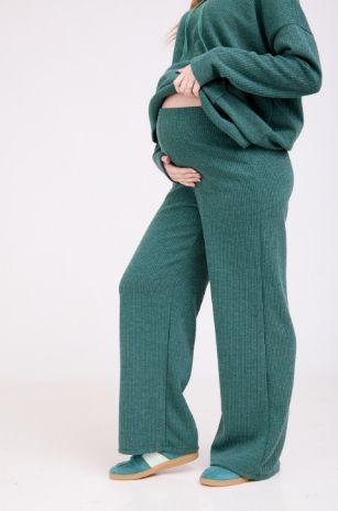 מכנסי סריג להריון עומר ירוק