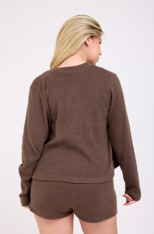 שורטס להריון סריג בורדו חום