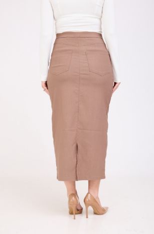 חצאית הריון שרה מקסי בצבע מוקה