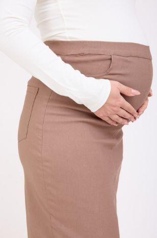 חצאית הריון צנועה מוקה אבישג ארבל