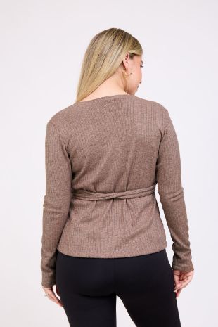 סריג הריון מעטפת מוקה מלאנז' אבישב ארבל