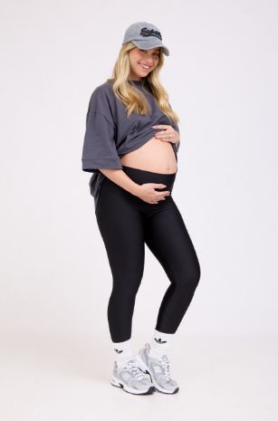 טייץ הריון SHINY ארוך שחור